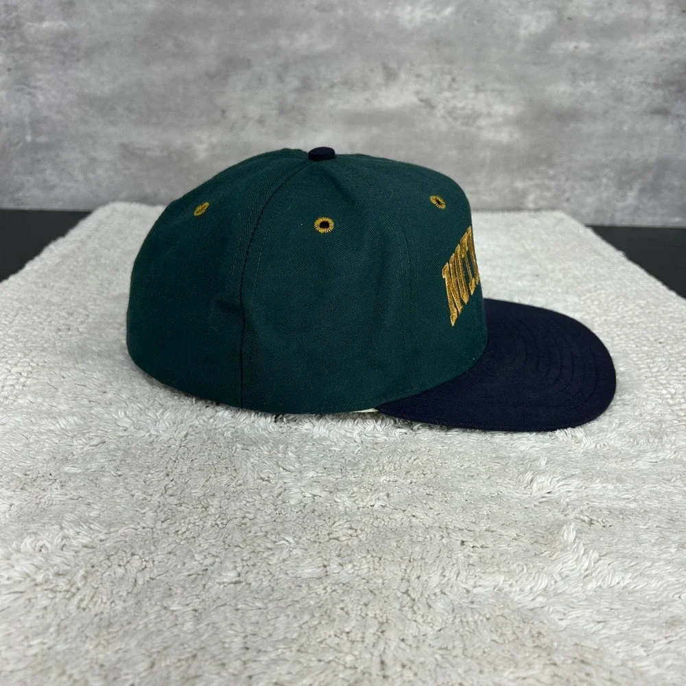 Vintage Notre Dame Fighting Irish Fitted Hat 7 1/4 Two Tone Cap NCAA Made in USA